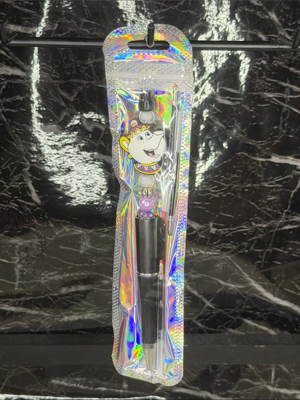 Mrs Potts Focal Bead Pen Black and blue ink